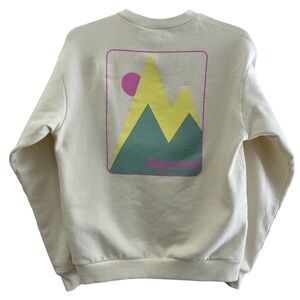 Marmot Mountain Works Retro Cream Crewneck Sweatshirt Men's Medium